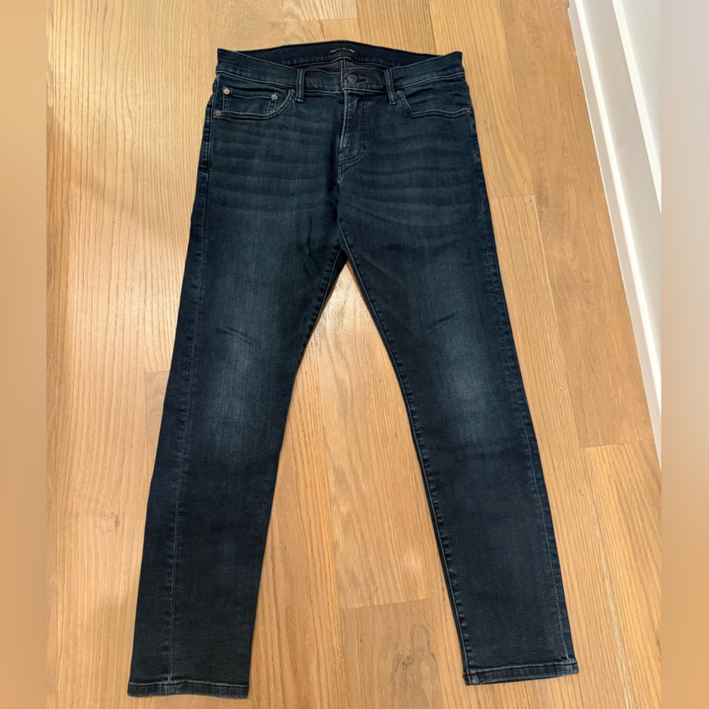 Lucky Brand Brown Leather Patch Denim